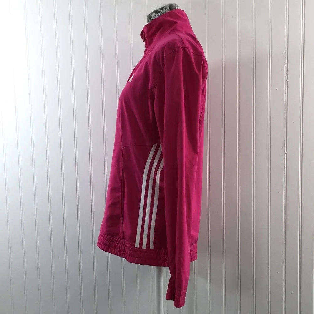 Adidas Pink Track Jacket Full Zip Jogging Training - Picture 5 of 11